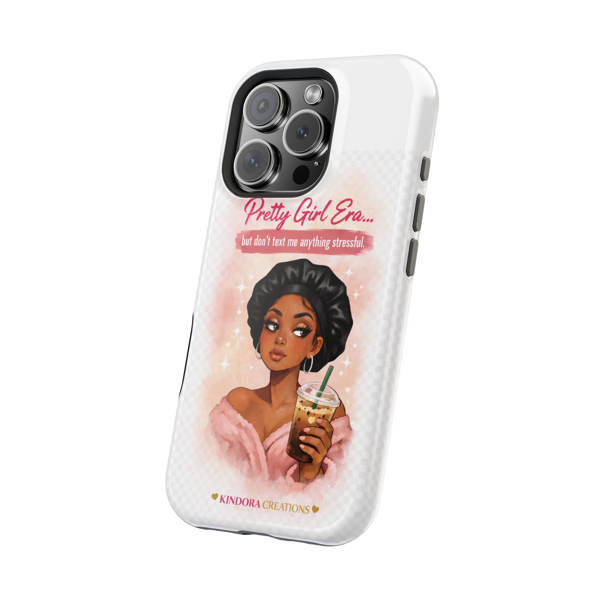 Phone Case — "Pretty Girl Era" Magnetic Impact-Resistant Case (Coffee & Bonnet Design)