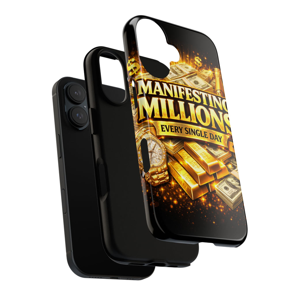Phone Case - "Manifesting Millions Every Single Day" Motivational Money Design