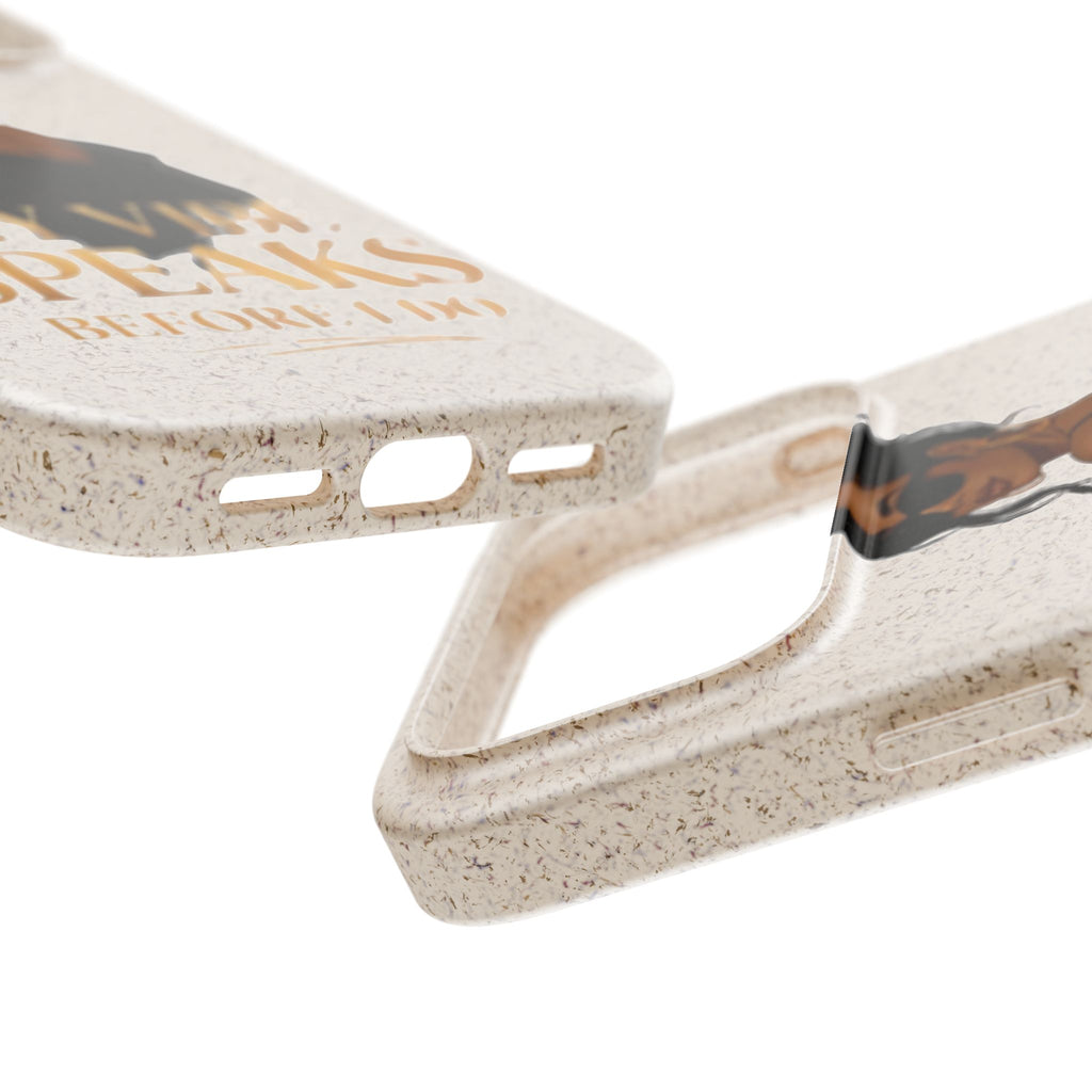 Biodegradable Phone Case — 'My Vibe Speaks Before I Do' Stylish Eco-Friendly Phone Cover