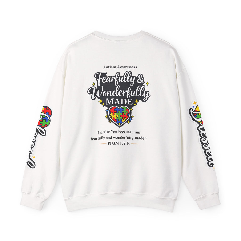 Autism Awareness Crewneck Sweatshirt — "I Love Someone With Autism"