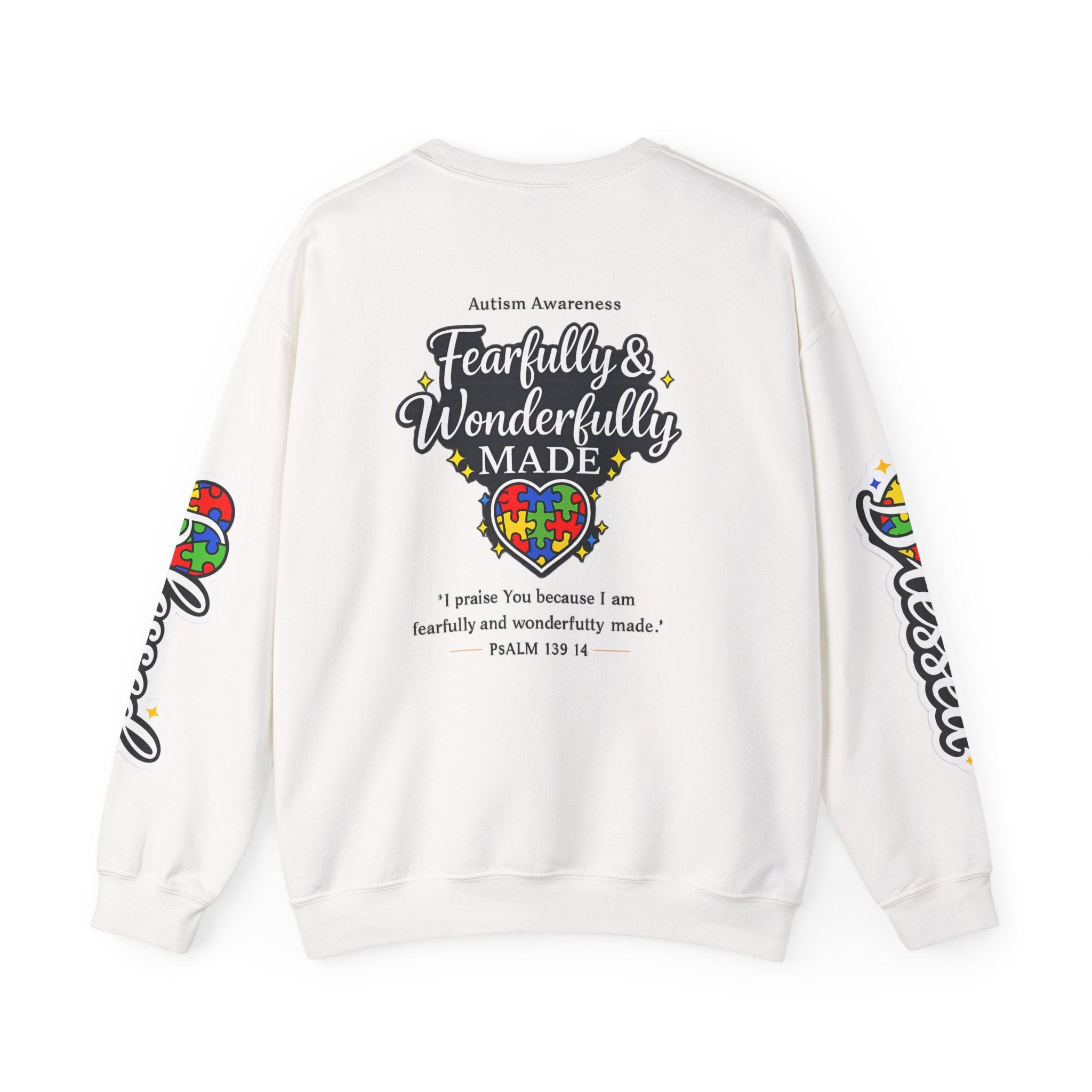 Autism Awareness Crewneck Sweatshirt — "I Love Someone With Autism"