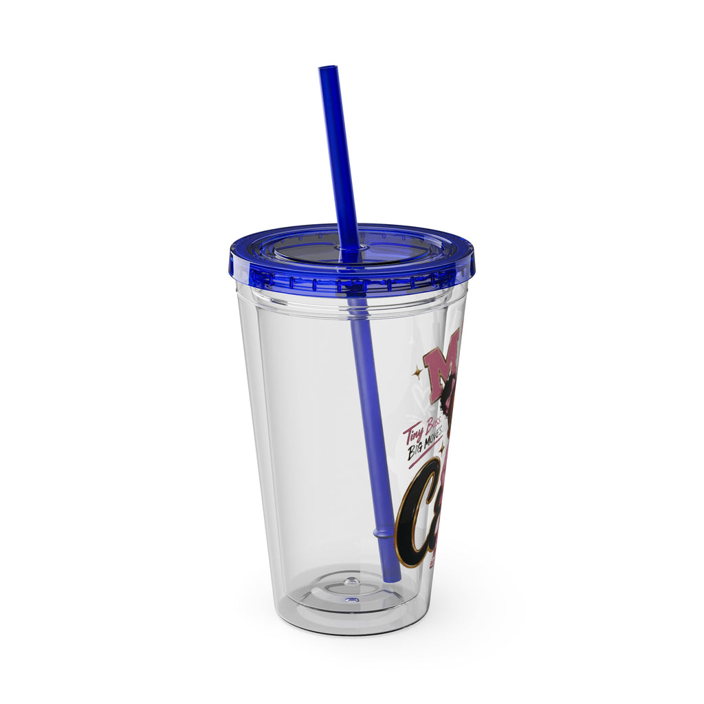 Mini CEO 16oz Tumbler with Straw – Cute Pink Boss Baby Drink Cup