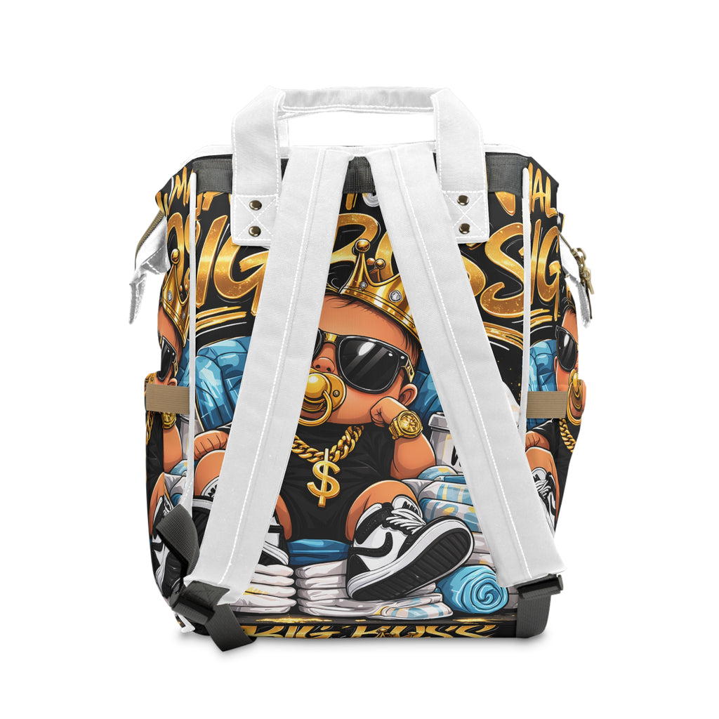 Diaper Backpack — "Small Human Big Boss" Multifunctional Baby Bag