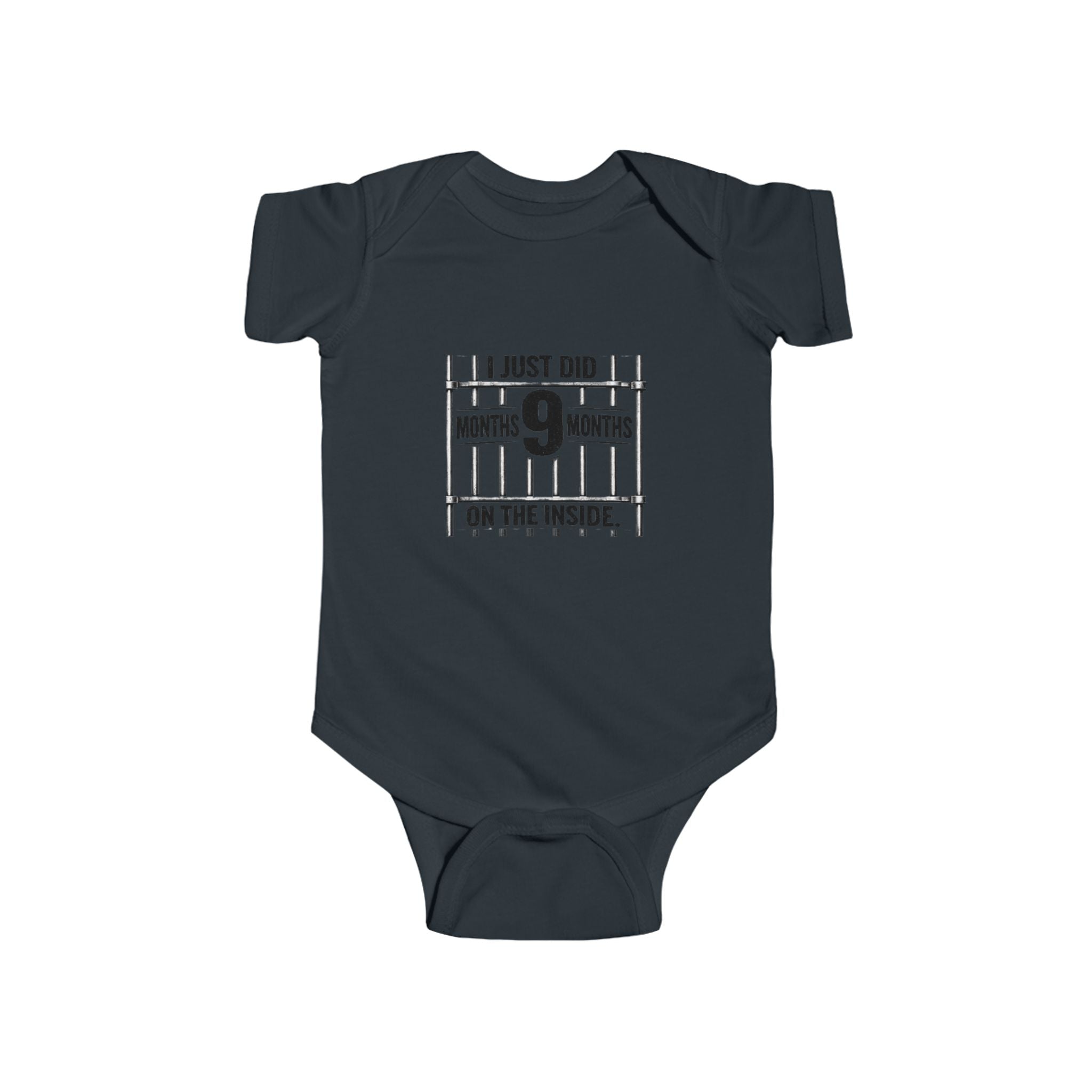 Baby Bodysuit "I Just Did 9 Months On The Inside" Newborn Onesie - Funny Pregnancy Announcement Gift