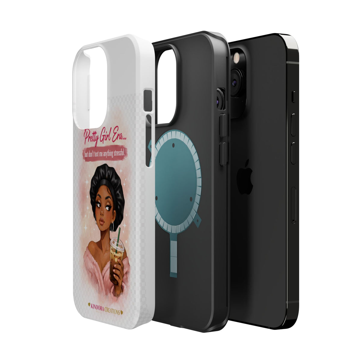Phone Case — "Pretty Girl Era" Magnetic Impact-Resistant Case (Coffee & Bonnet Design)