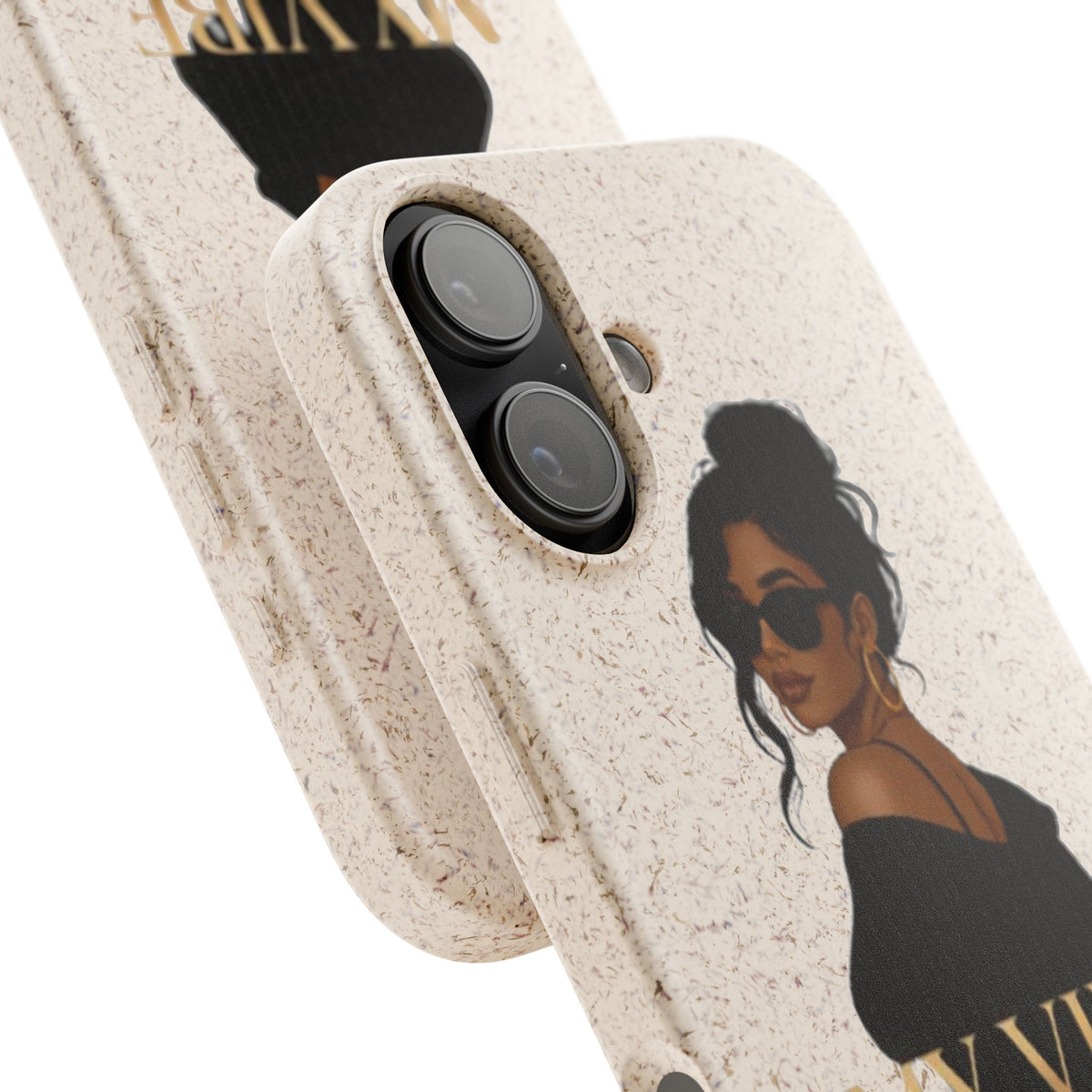 Biodegradable Phone Case — 'My Vibe Speaks Before I Do' Stylish Eco-Friendly Phone Cover