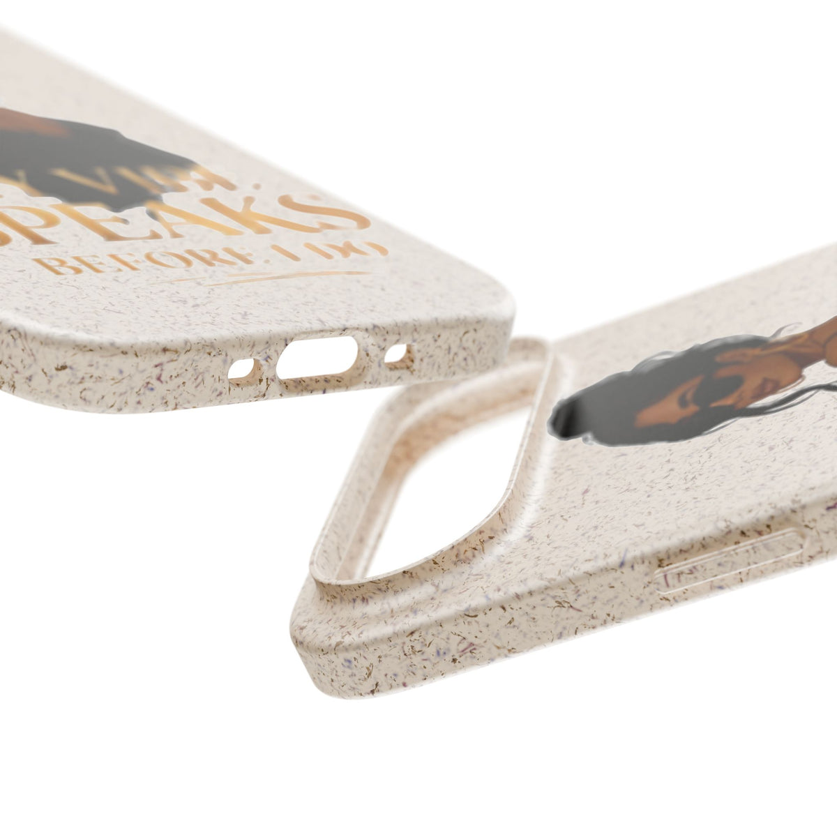 Biodegradable Phone Case — 'My Vibe Speaks Before I Do' Stylish Eco-Friendly Phone Cover