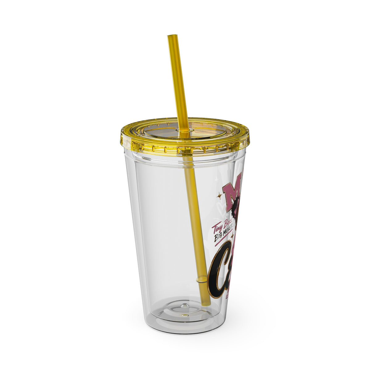 Mini CEO 16oz Tumbler with Straw – Cute Pink Boss Baby Drink Cup