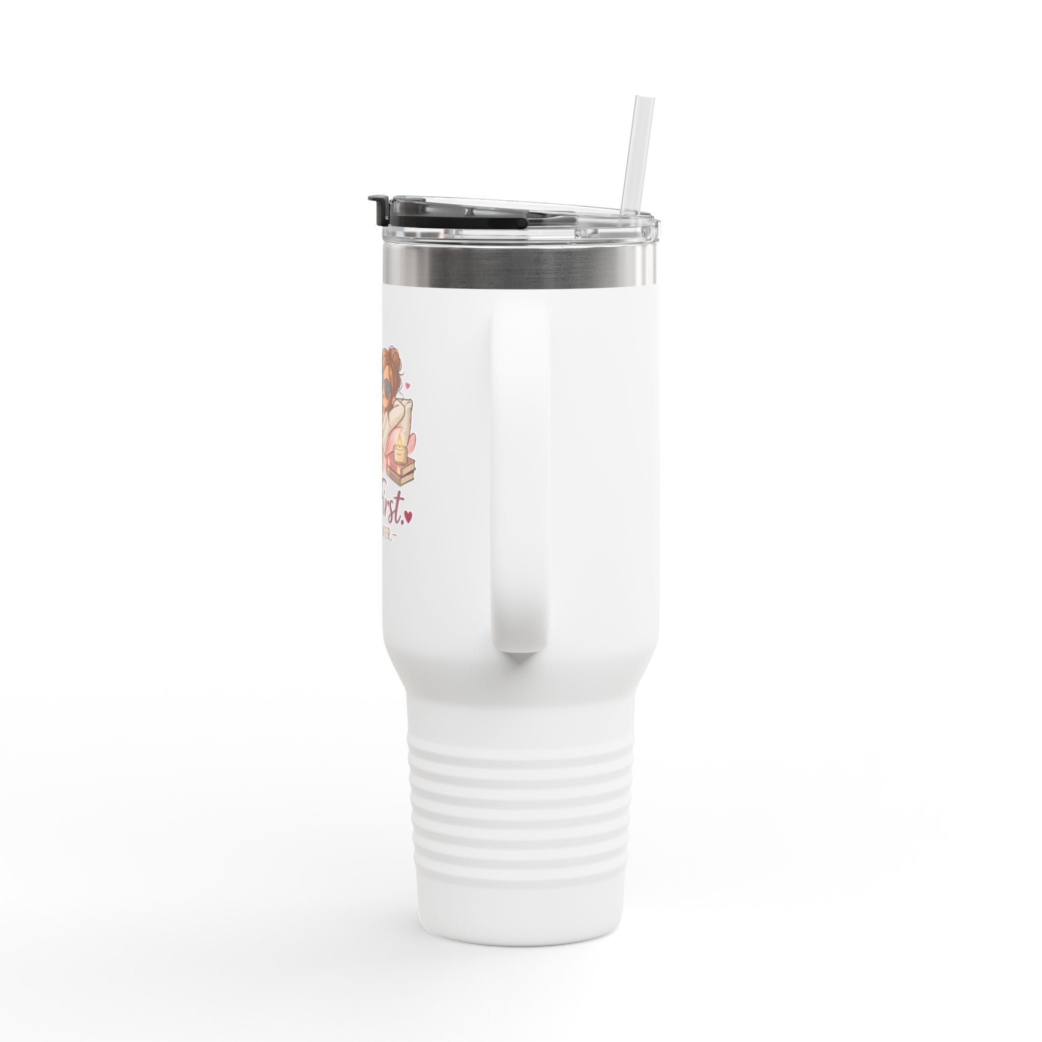 40oz Insulated Travel Mug — "Wine First, Adulting Later" Funny Wine Lover Tumbler