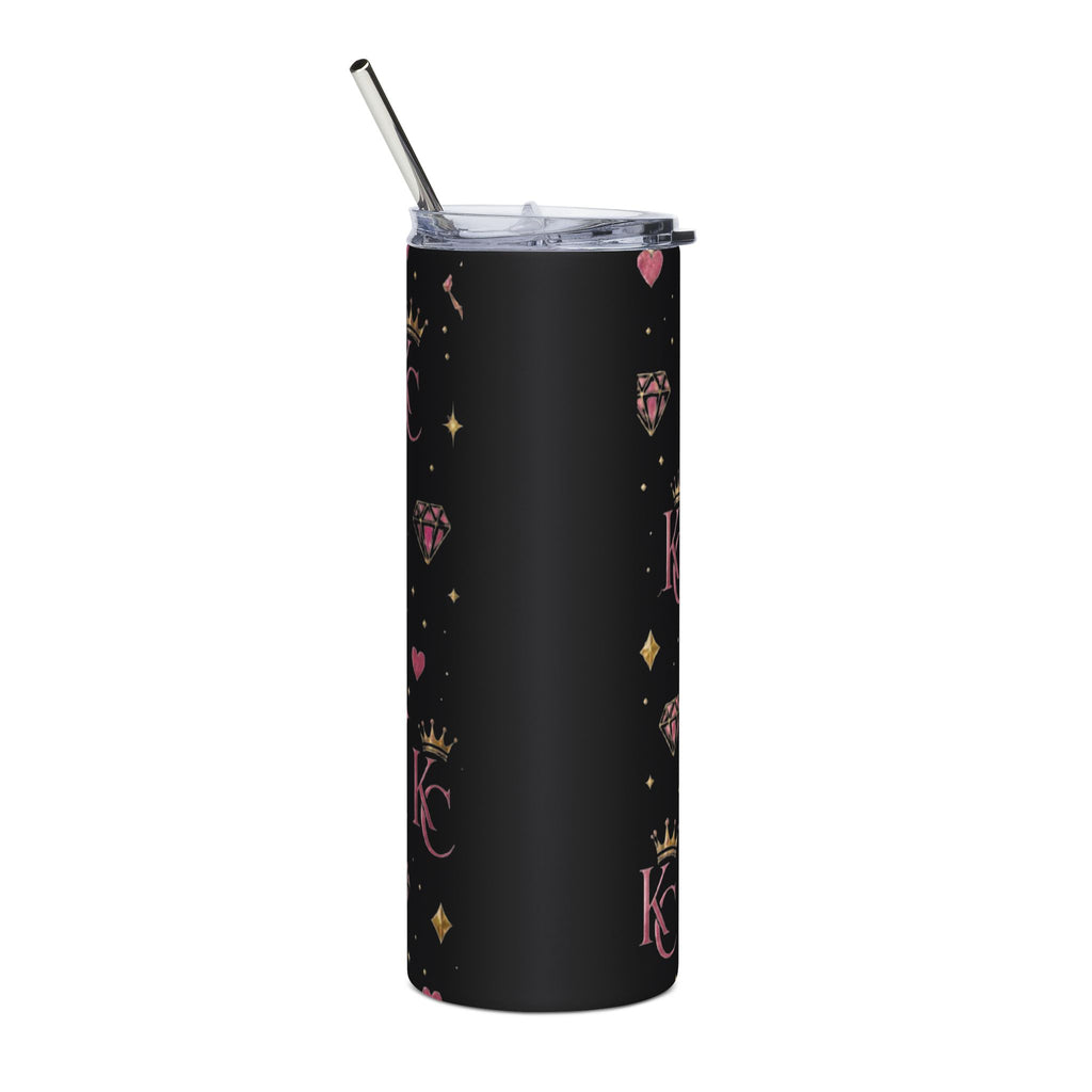 Booked Busy Blessed Tumbler ✨ | Black & Pink Luxury Aesthetic Cup | Insulated Travel Mug (20oz)