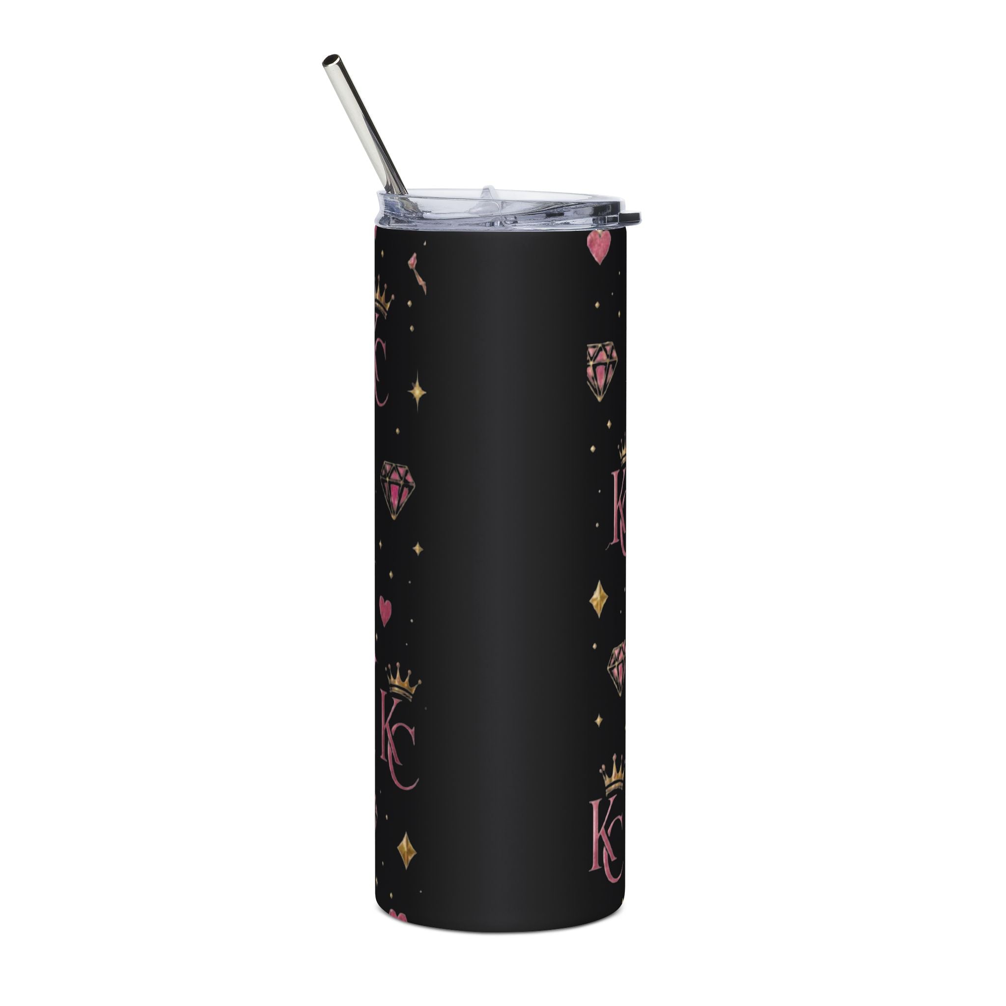 Booked Busy Blessed Tumbler ✨ | Black & Pink Luxury Aesthetic Cup | Insulated Travel Mug (20oz)