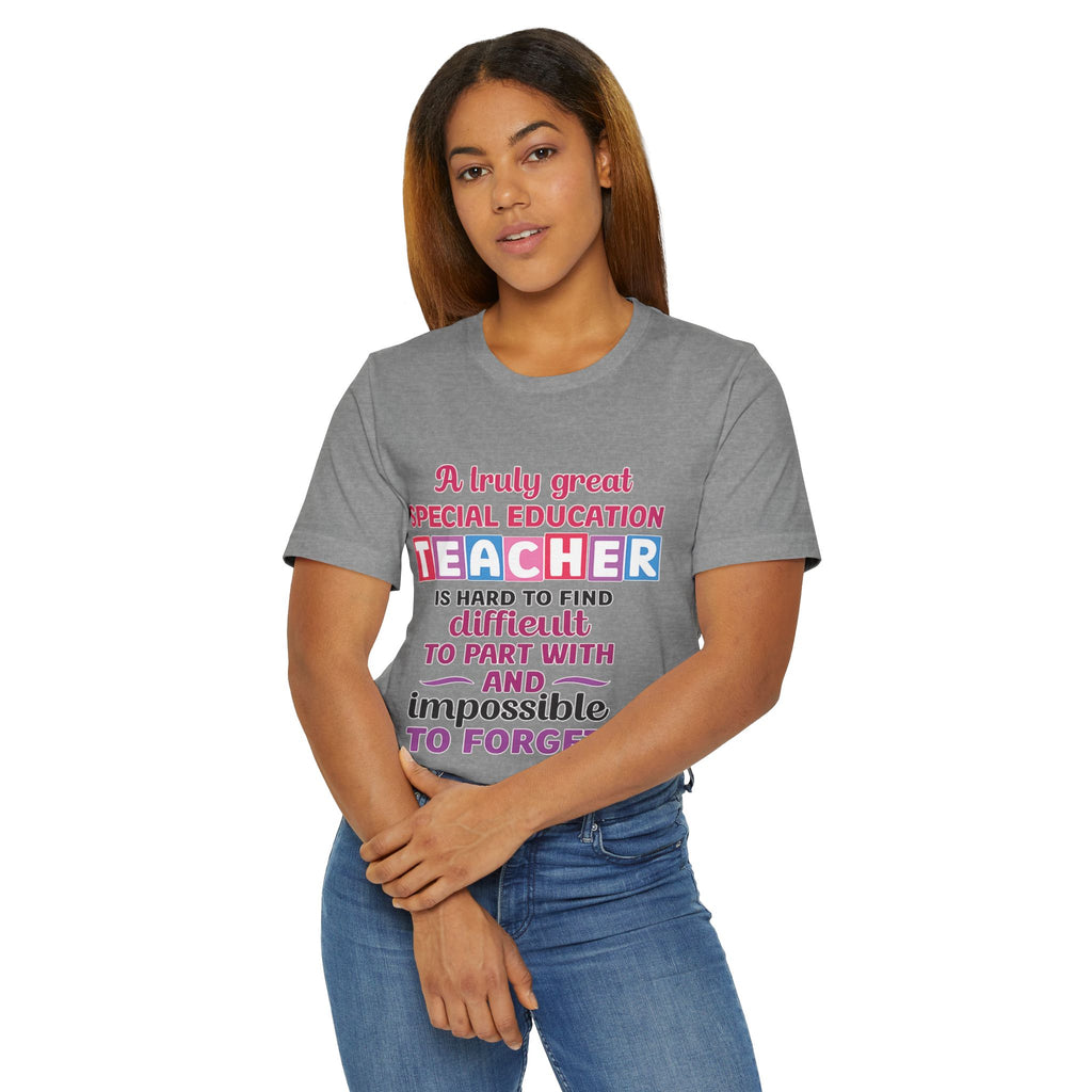 Special Education Teacher T-Shirt – "A Truly Great Special Education Teacher" with Isaiah 54:13 Back