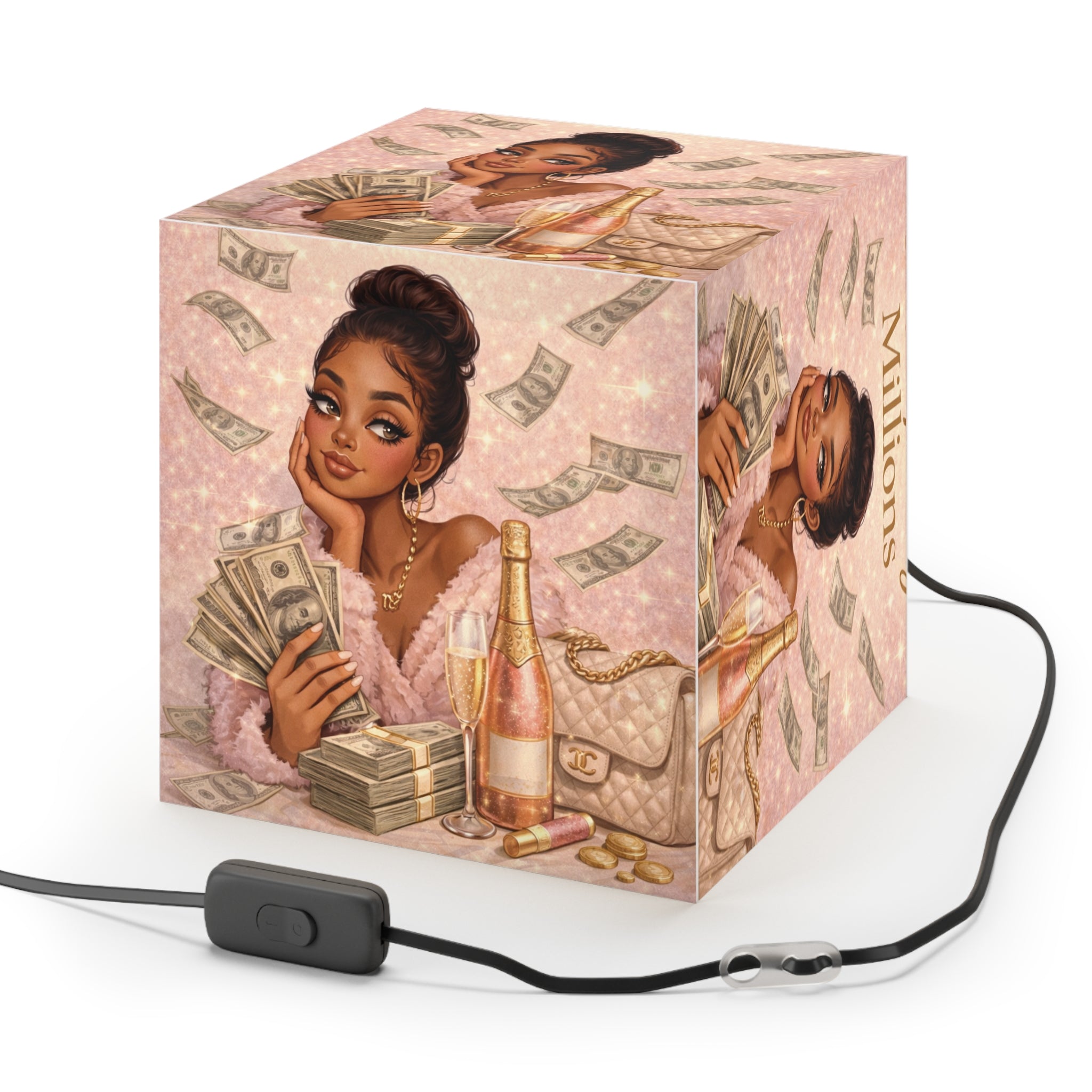 Manifesting Millions Light Cube Lamp