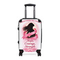 Breast Cancer Awareness Suitcase — “Together We Fight” Hope Courage Strength Travel Luggage