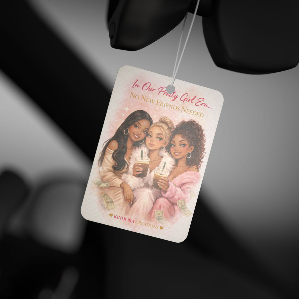 Car Air Freshener — 'Be One Pretty Girl' Trio Scented Ornament (Girl Squad, Self-Love Gift)