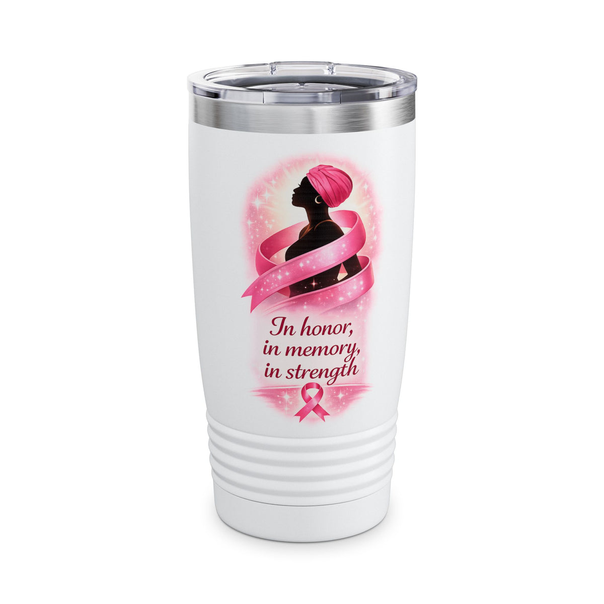 Breast Cancer Awareness 20oz Tumbler — "In Honor, In Memory, In Strength"