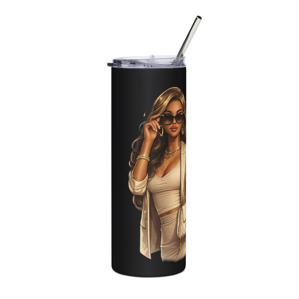 Chic Black Girl Magic Illustration Tumbler | 20oz Stainless Steel
