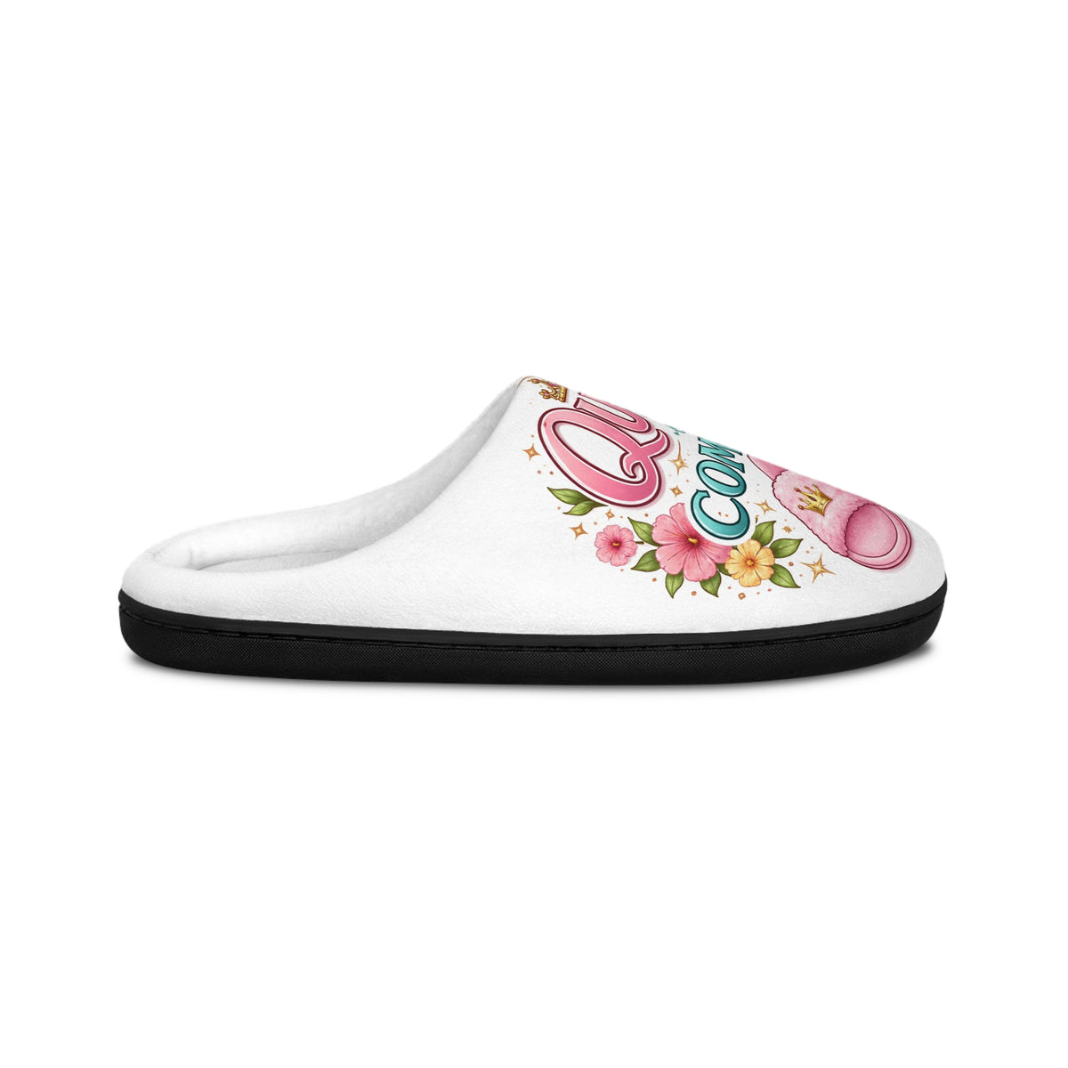 Queen of Comfort Women's Slippers — Cozy Floral Indoor House Shoes