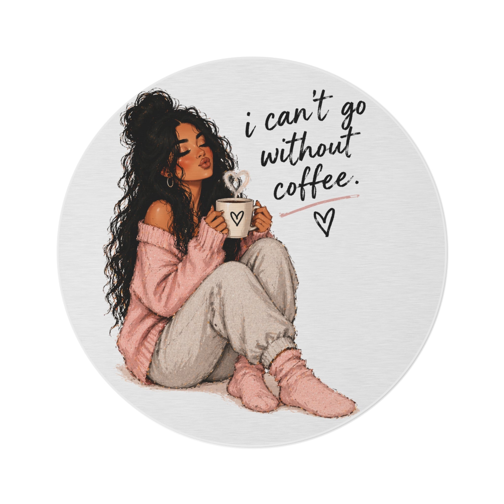 Pretty Girl Era Rug 💖 – Cute Aesthetic Room Decor | Soft Round Accent Rug
