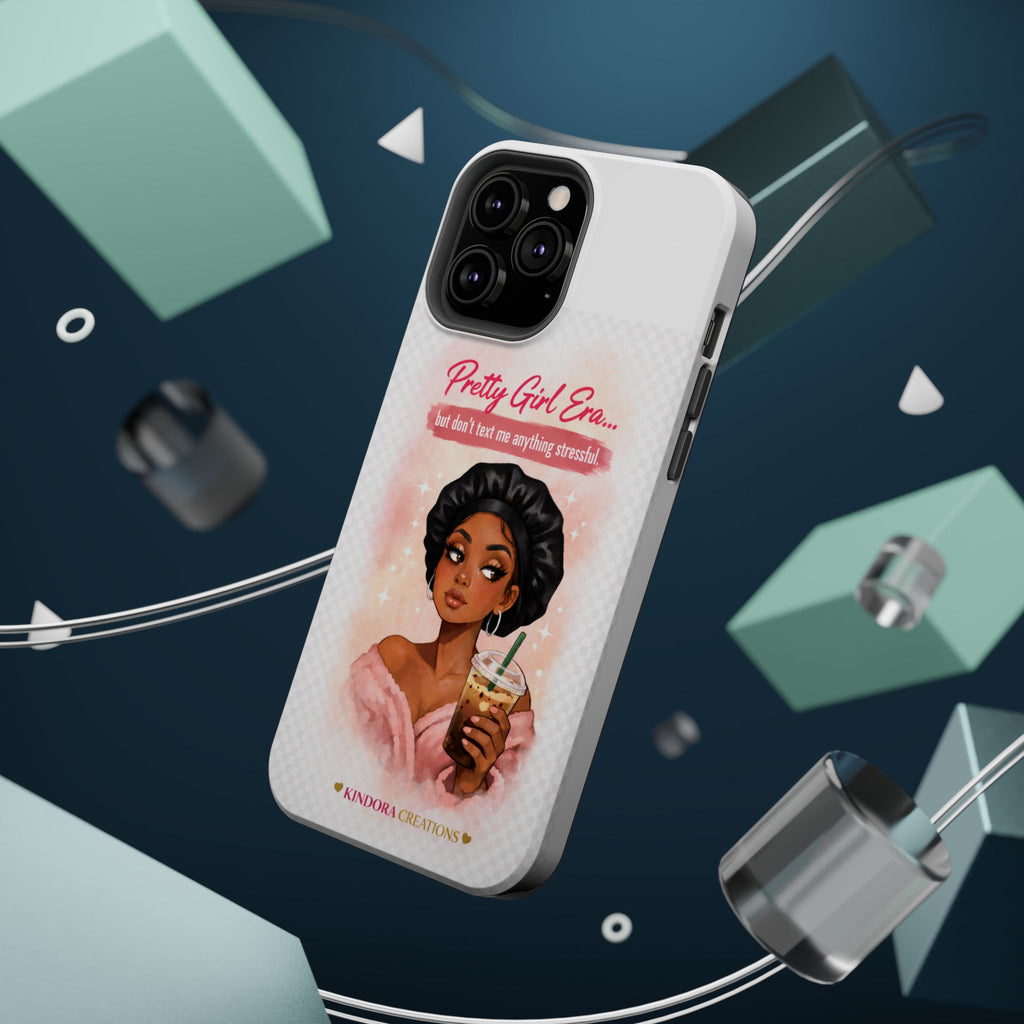 Phone Case — "Pretty Girl Era" Magnetic Impact-Resistant Case (Coffee & Bonnet Design)