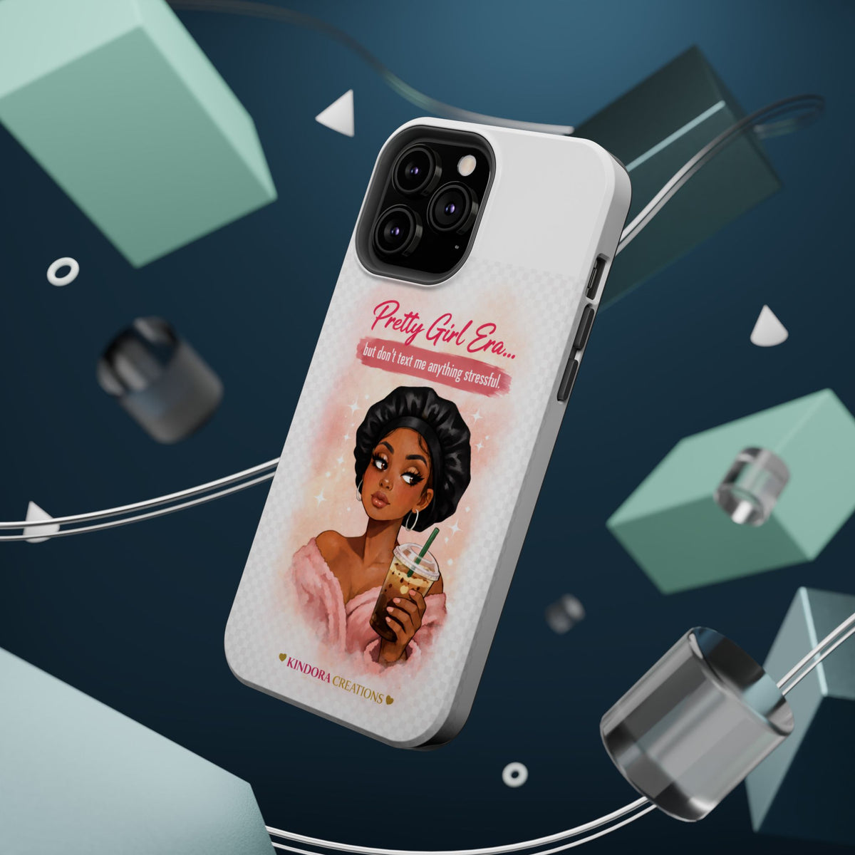 Phone Case — "Pretty Girl Era" Magnetic Impact-Resistant Case (Coffee & Bonnet Design)