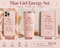 That Girl Energy Bundle | Phone Case, Tumbler & Journal Set